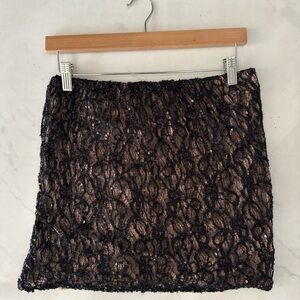 Elegant Black Lace Skirt:NWT